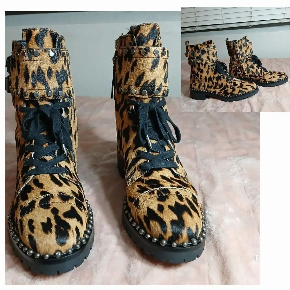 Sam Edelman Brown and Black Combat Boots